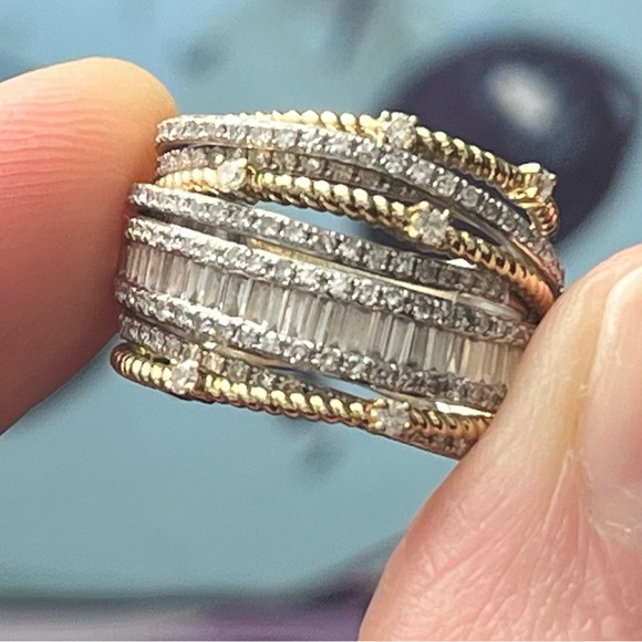 Effy Two Tone Diamond Ring - Picture 6 of 9